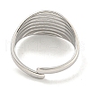 Non-Tarnish 304 Stainless Steel Wide Cuff Finger Rings for Women RJEW-P114-10P-3