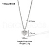 Vintage Stainless Steel Portrait Pendant Wheat Chain Necklaces HP6394-2-2