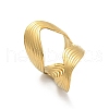 Ion Plating(IP) 304 Stainless Steel Open Cuff Ring for Women RJEW-M025-03G-4