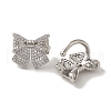 Rack Plating Brass Micro Pave Cubic Zirconia Cuff Earrings EJEW-R162-22P-2
