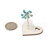 Synthetic Turquoise Chips Tree of Life Decorations AJEW-JD00014-06-3