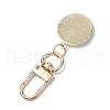 Flat Round with Evil Eye Alloy Enamel Pendant Decorations HJEW-JM02408-02-4