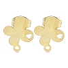 Clover Ion Plating(IP) 304 Stainless Steel Stud Earring Findings STAS-I206-100G-1