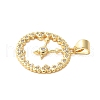 Brass Micro Pave Cubic Zirconia Pendants KK-D357-10A-G-2