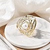 Round Alloy Adjustable Rings for Women RJEW-B108-04KCG-2