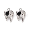 Rack Plating Alloy Glass Pendants FIND-I037-08P-02-2