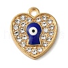 Alloy Enamel Rhinestone Glass Pendants X1-ENAM-U003-02G-11-1