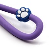 Cat Paw Print PVC Rope Keychains KEYC-B015-03LG-05-3