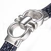 Men's Braided Leather Cord Bracelets X-BJEW-H559-15F-2