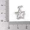 Brass Micro Pave Cubic Zirconia Pendants KK-P290-44B-P-3