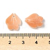 Natural Sea Shell Carved Leaf Charms SSHEL-C013-02C-3