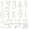 Wood Baby Milestone Numbers Signs Sets AJEW-WH0042-30-1