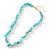 Bohemian Dyed Natural Howlite Chip Beaded Necklaces for Women DJ6206-1