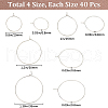 SOFPLATE 160Pcs 4 Style Brass Wine Glass Charm Rings KK-SP0001-33P-2
