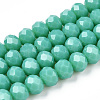 Opaque Solid Color Glass Beads Strands EGLA-A034-P8mm-D31-1