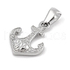 304 Stainless Steel Micro Pave Cubic Zirconia Pendants STAS-D112-03P-05-2