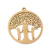 304 Stainless Steel Pendants STAS-V016-06G-1