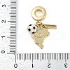 Rack Plating Brass Micro Pave Cubic Zirconia European Dangle Charms KK-P287-33C-G-3