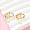 Heart Brass Hoop Earrings EJEW-Z102-07G-3