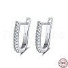 Rhodium Plated 925 Sterling Silver Cubic Zirconia Stud Earrings for Women EJEW-P231-41P-2