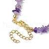 Natural Amethyst Chip Beaded Necklace NJEW-JN04616-06-5