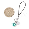 Handmade Polymer Clay Paw Print Charm Mobile Straps HJEW-JM03345-3