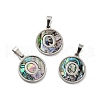 304 Stainless Steel with Paua Shell Pendants STAS-G268-02Q-P-1