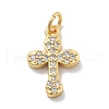 Brass Micro Pave Cubic Zirconia Pendants KK-M305-01G-02-1