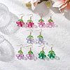 304 Stainless Steel Glass Dangle Earrings EJEW-MZ00433-1