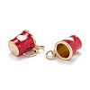 Mother's Day Brass Enamel Charms KK-P196-A-4