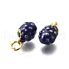 Brass Enamel Pendants KK-P295-46G-2
