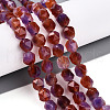 Dyed Natural White Jade Beads Strands G-T139-8mm-45J-1