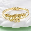 Brass Cuff Bangles BJEW-U025-01G-03-2