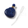 Natural Mixed Stone Perfume Bottle Pendants G-P470-01G-2