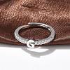 S925 Sterling Silver Adjustable Letter Rings for Women RJEW-M068-01P-G-4