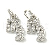Rack Plating Brass Micro Pave Cubic Zirconia Pendants KK-K386-02B-P-1