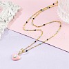 Brass Pendant Necklaces NJEW-R006-01G-01-4