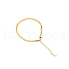 3mm 304 Stainless Steel Flat Snake Dome Herringbone Chain Link Bracelet for Men Women BJEW-CJC0001-02B-1