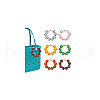 Sport Ball Wood Beaded Keychain for Women Men HJEW-NB00182-7