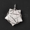 Natural Quartz Crystal Pendants G-D458-07P-06-RS-5