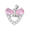 Rack Plating Brass Cubic Zirconia Pendants KK-U035-12P-1
