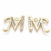 Brass Micro Pave Clear Cubic Zirconia Pendants X-KK-S360-053M-NF-1