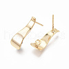 Brass Stud Earring Findings KK-N233-013-NF-2