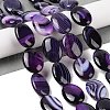 Natural Striped Agate/Banded Agate Beads Strands G-Q182-01G-2