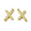 Rack Plating Brass Connector Charms KK-C007-38G-X-2