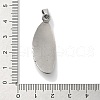 Retro 304 Stainless Steel Enamel Pendants STAS-Z098-28AS-3