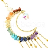 Heart Glass Pendant Decoration HJEW-JM02118-4