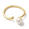 Round ABS Plastic Pearl Finger Rings RJEW-L123-002G-2