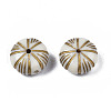 Flat Round Plating Acrylic Beads PACR-Q102-59A-2