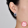 Mother's Day Jewellery Oval Shape Rhodium Plated 925 Sterling Silver Ear Studs LE0614-2-3